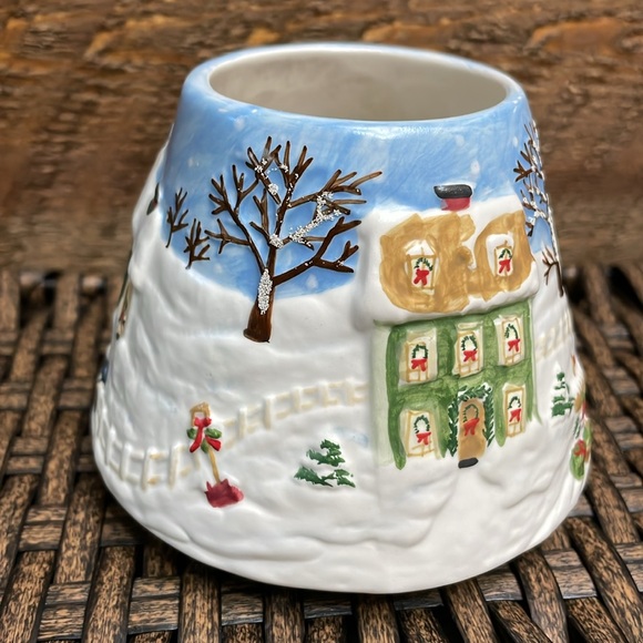 Yankee Candle Small Jar Shade Topper & Plate Set Winter/Holiday + Floral Votive - Picture 6 of 16